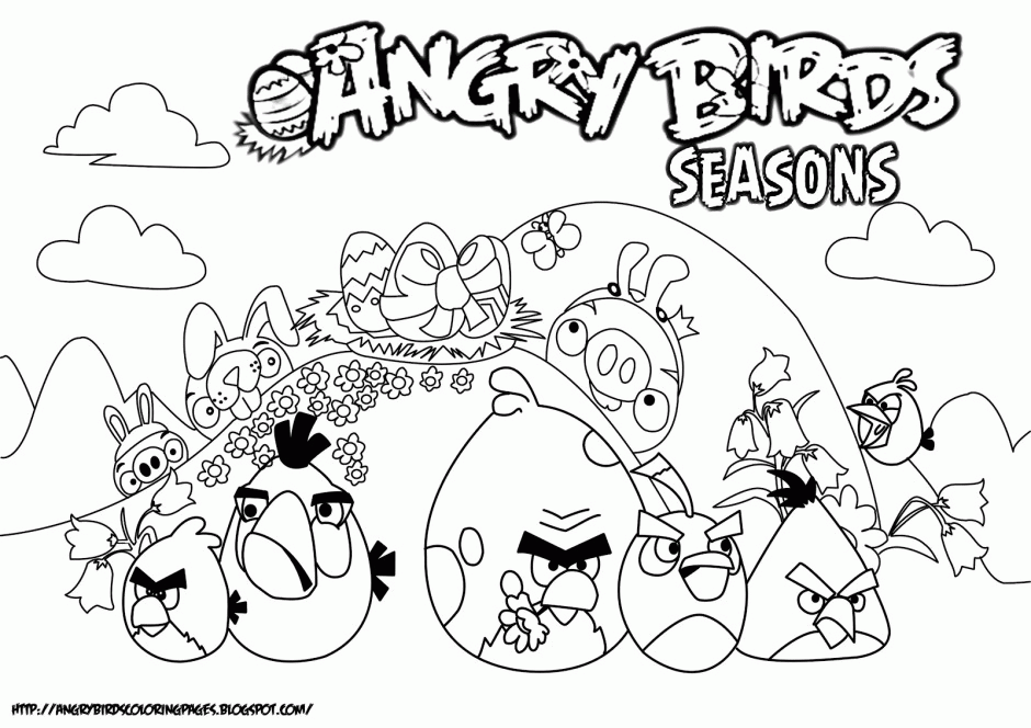 Plansa de colorat cu Angry Birds 87 143